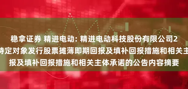 稳拿证券 精进电动: 精进电动科技股份有限公司2025年度以简易程序向特定对象发行股票摊薄即期回报及填补回报措施和相关主体承诺的公告内容摘要